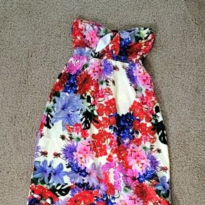 Cute long floral tubtop dress